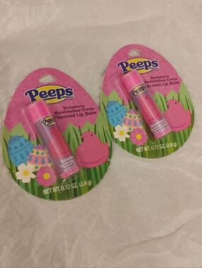 Peeps Strawberry Marshmallow Creme Lip Balm - Bright Pink Tube